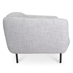 FC Armchair in Light Spec Grey - Black Metal Legs