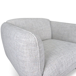 FC Armchair in Light Spec Grey - Black Metal Legs