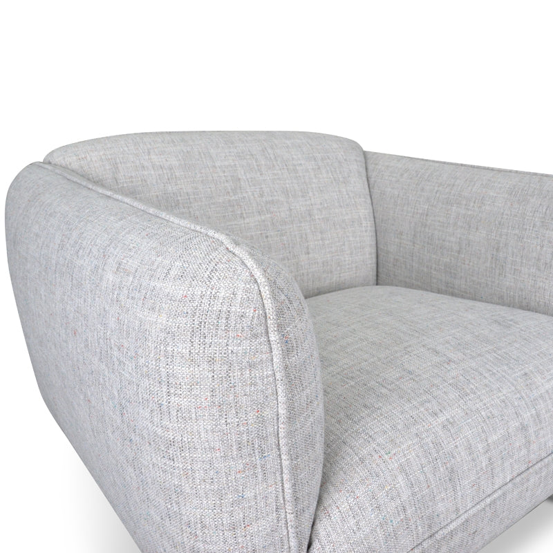 FC Armchair in Light Spec Grey - Black Metal Legs