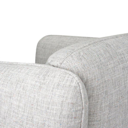 FC Armchair in Light Spec Grey - Black Metal Legs