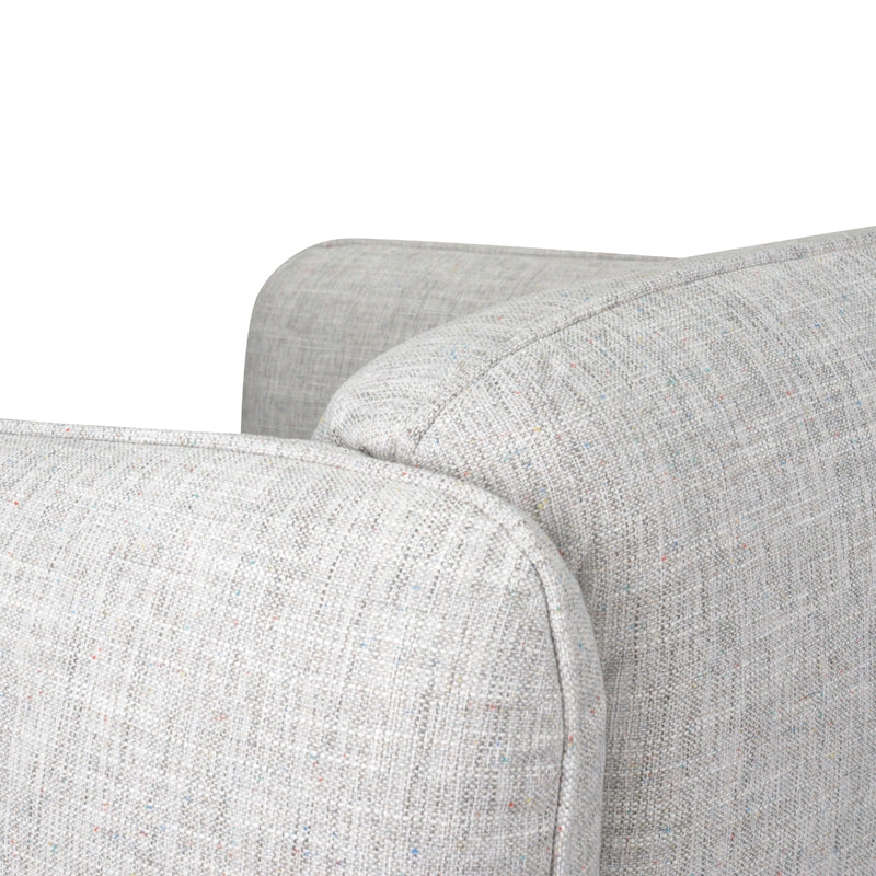 FC Armchair in Light Spec Grey - Black Metal Legs