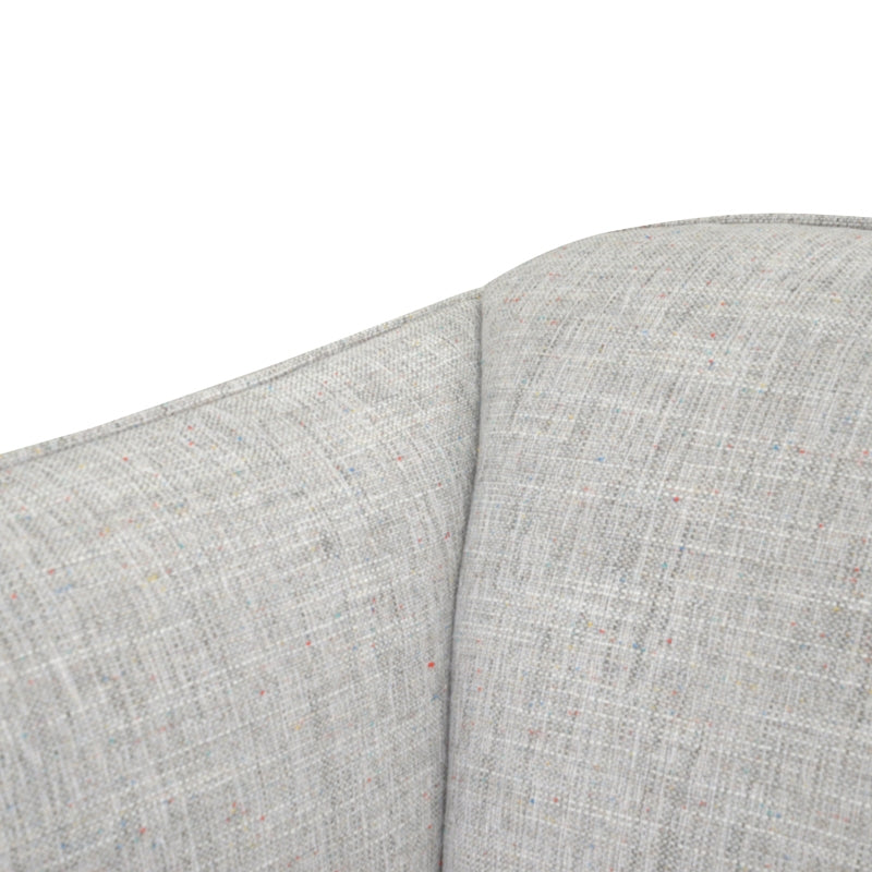 FC Armchair in Light Spec Grey - Black Metal Legs
