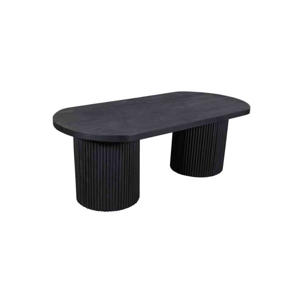Kabira Dining Table Oval With 2 Cyclindrical Legs - Furniture Castle