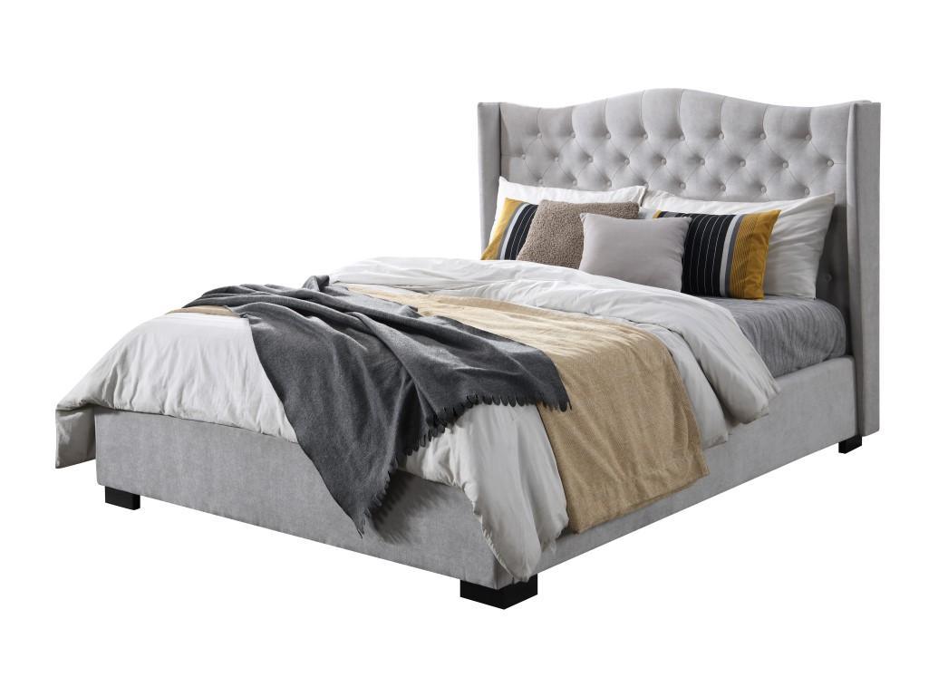 Kinstone King Bed Venice Fabric - Furniture Castle