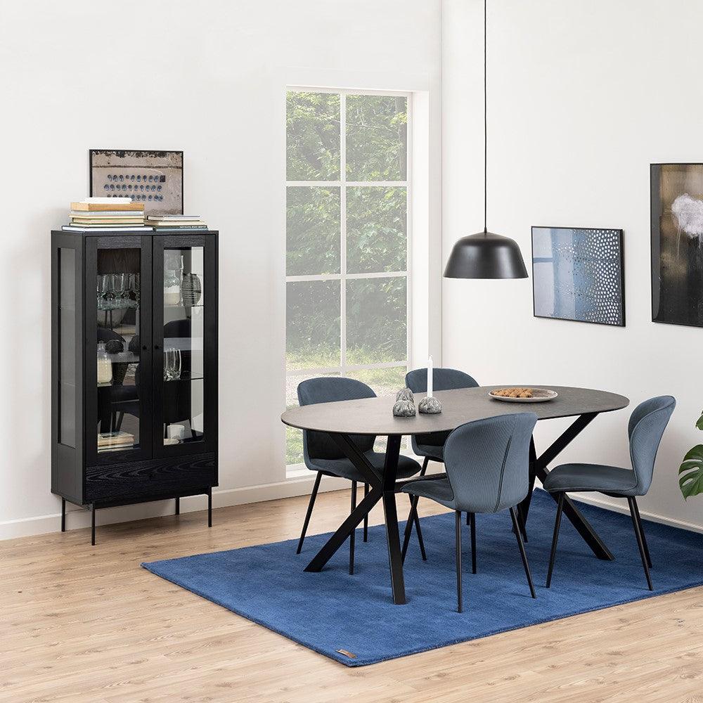 KREMAN Display Unit 75cm - Black - Furniture Castle