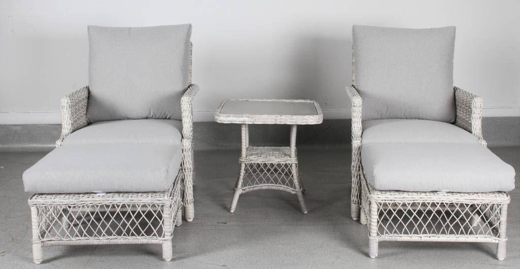 Lakeside Outdoor 5 pcs Lounge Chair Set Grey - Furniture Castle
