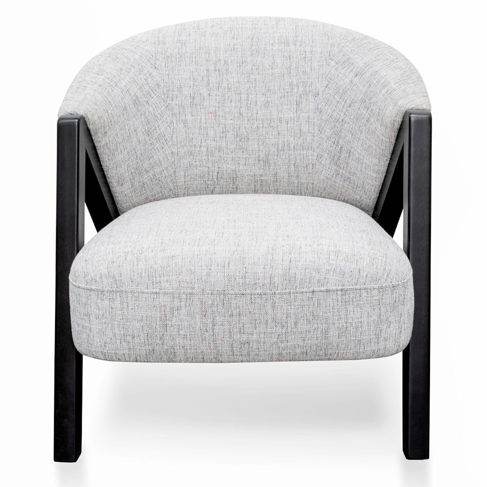 FC Armchair - Light Spec Grey - Black Oak