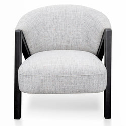 FC Armchair - Light Spec Grey - Black Oak