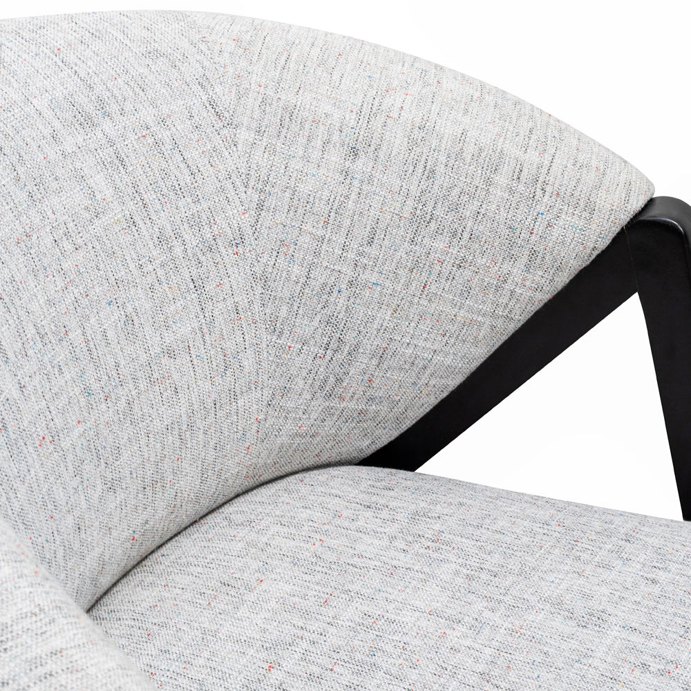 FC Armchair - Light Spec Grey - Black Oak