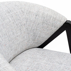 FC Armchair - Light Spec Grey - Black Oak