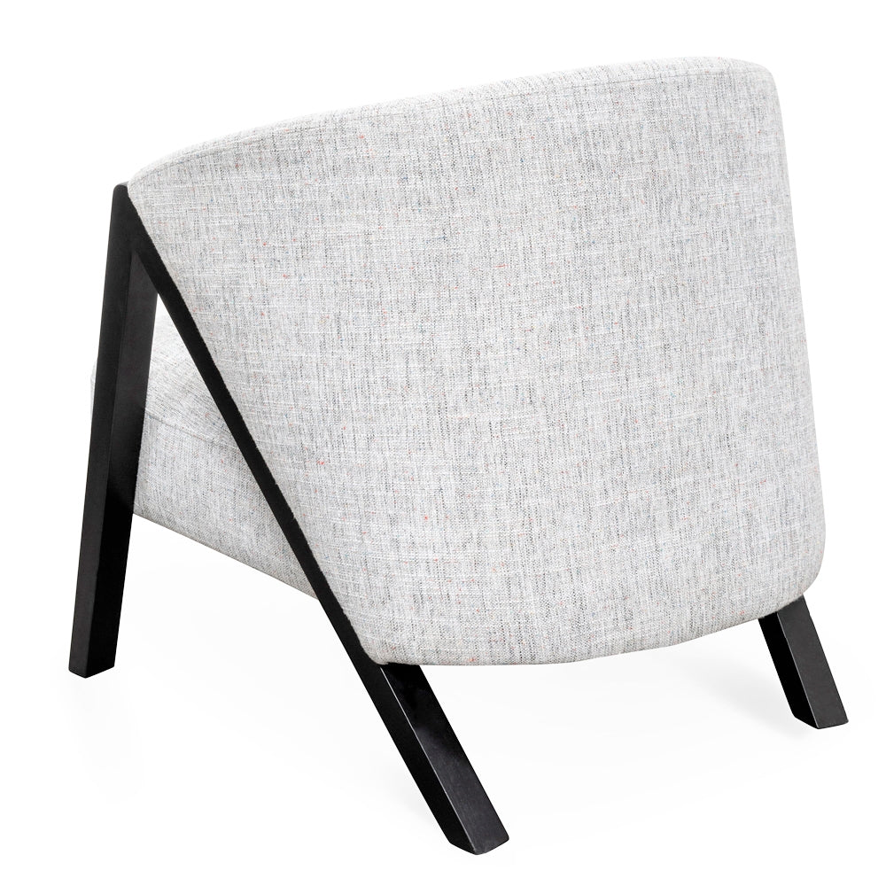 FC Armchair - Light Spec Grey - Black Oak