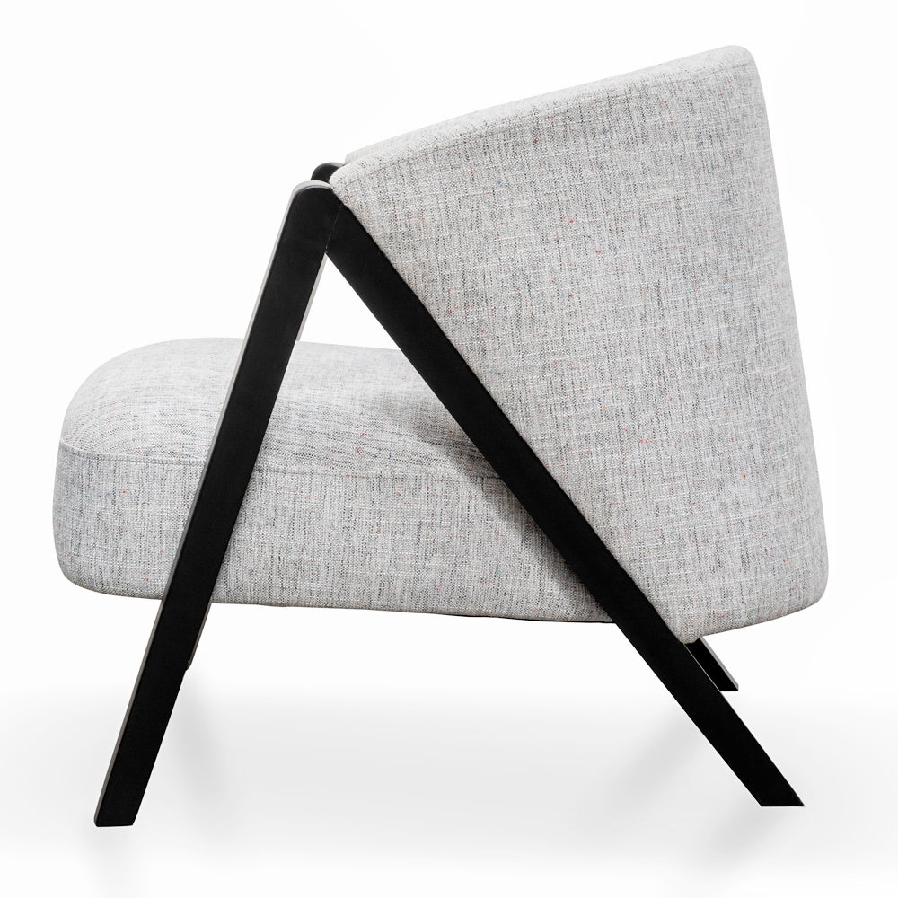 FC Armchair - Light Spec Grey - Black Oak