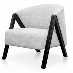 FC Armchair - Light Spec Grey - Black Oak