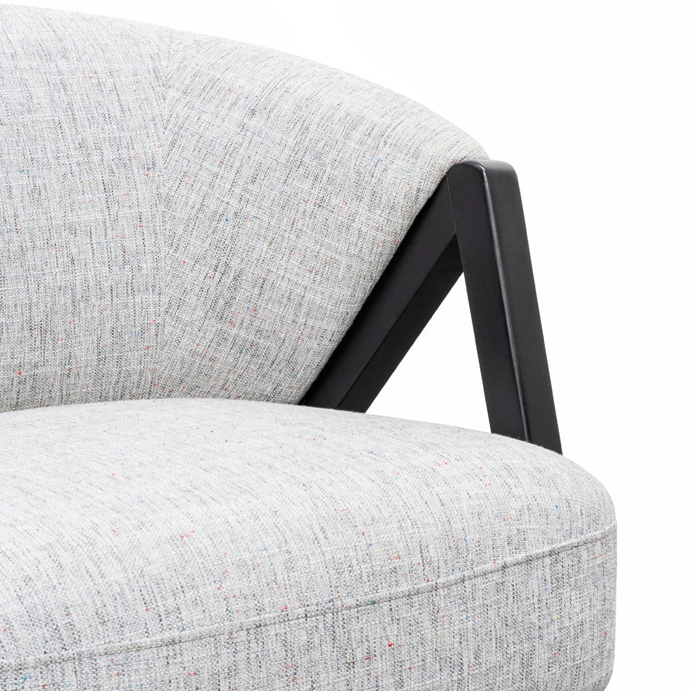 FC Armchair - Light Spec Grey - Black Oak