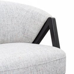 FC Armchair - Light Spec Grey - Black Oak