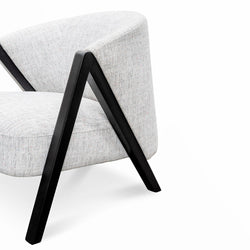 FC Armchair - Light Spec Grey - Black Oak