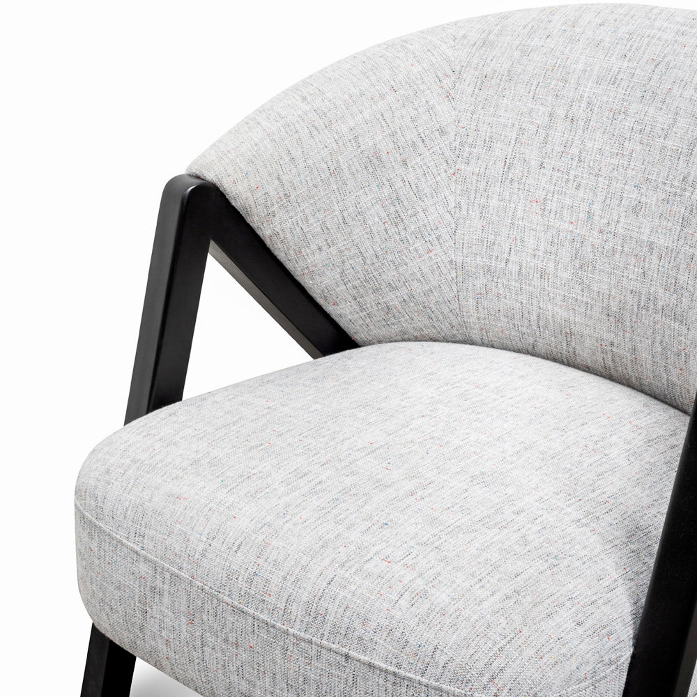 FC Armchair - Light Spec Grey - Black Oak