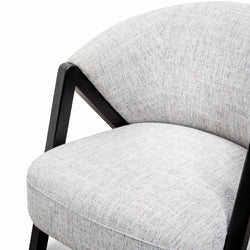 FC Armchair - Light Spec Grey - Black Oak