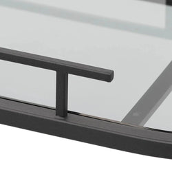 Litt Bar Cart - Mirror and Black - Furniture Castle