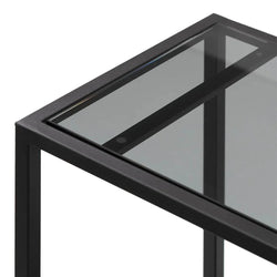 Litt Bar Cart - Mirror and Black - Furniture Castle