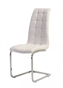 Lucas Dining Chair White Set of 2 - Furniture Castle