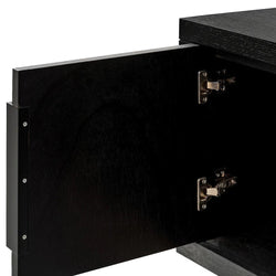 Mani 1.8m Entertainment TV Unit - Textured Espresso Black - Furniture Castle
