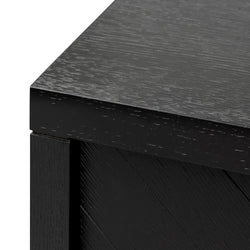 Mani 1.8m Entertainment TV Unit - Textured Espresso Black - Furniture Castle