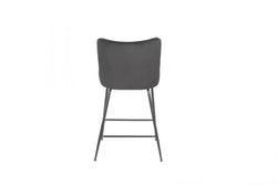 Mario Bar Stool Pebble Black Set of 2 - Furniture Castle