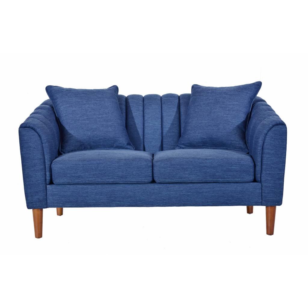 Masic 2 Seater Sofa Set Navy Blue Colour - Furniture Castle