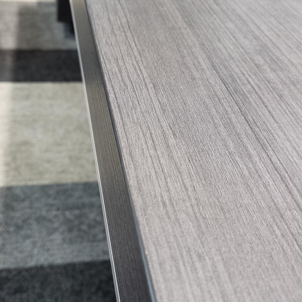 MATEES Executive Desk Reversible 1.6M - Grey/ Brown - Furniture Castle