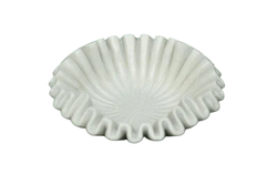 Maverick Marble Abstract Plate - White - Furniture Castle