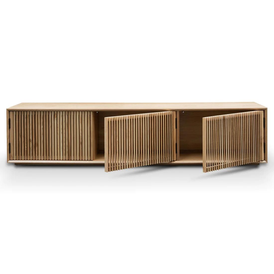 Natural Bliss 2m Entertainment TV Unit - Natural Ash Veneer - Furniture Castle