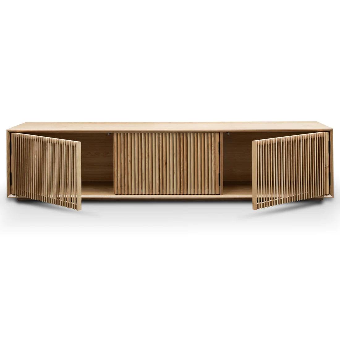 Natural Bliss 2m Entertainment TV Unit - Natural Ash Veneer - Furniture Castle