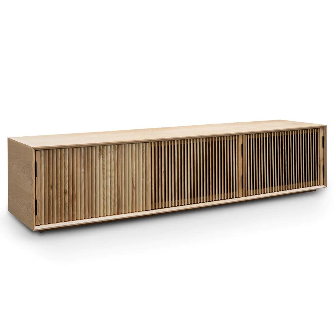 Natural Bliss 2m Entertainment TV Unit - Natural Ash Veneer - Furniture Castle