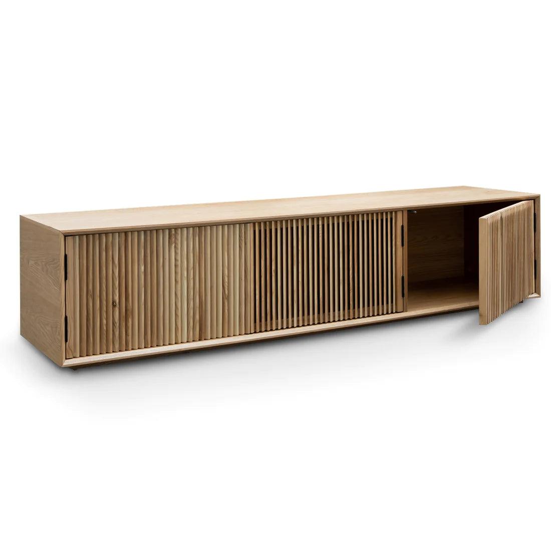 Natural Bliss 2m Entertainment TV Unit - Natural Ash Veneer - Furniture Castle