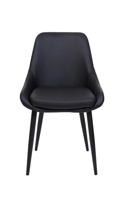 Nelson Dining Chair Black Set of 2 - Furniture Castle