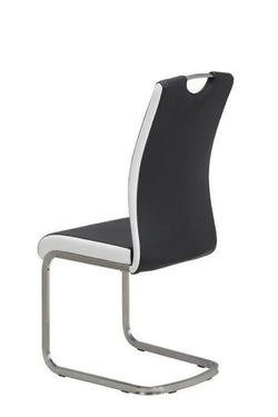 Neo Dining Chair Black/White Set of 2 - Furniture Castle