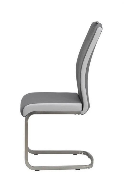 Neo Dining Chair Grey/Light Grey Set of 2 - Furniture Castle
