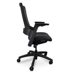 OC2151-UN Ergonomic Leather Office Chair - Black - Furniture Castle