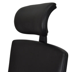 OC2151-UN-HD2155-UN Ergonomic Leather Office Chair With Head Rest - Black - Furniture Castle