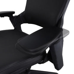 OC2151-UN-HD2155-UN Ergonomic Leather Office Chair With Head Rest - Black - Furniture Castle
