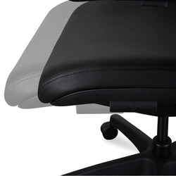 OC2151-UN-HD2155-UN Ergonomic Leather Office Chair With Head Rest - Black - Furniture Castle