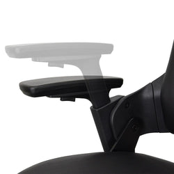 OC2151-UN-HD2155-UN Ergonomic Leather Office Chair With Head Rest - Black - Furniture Castle