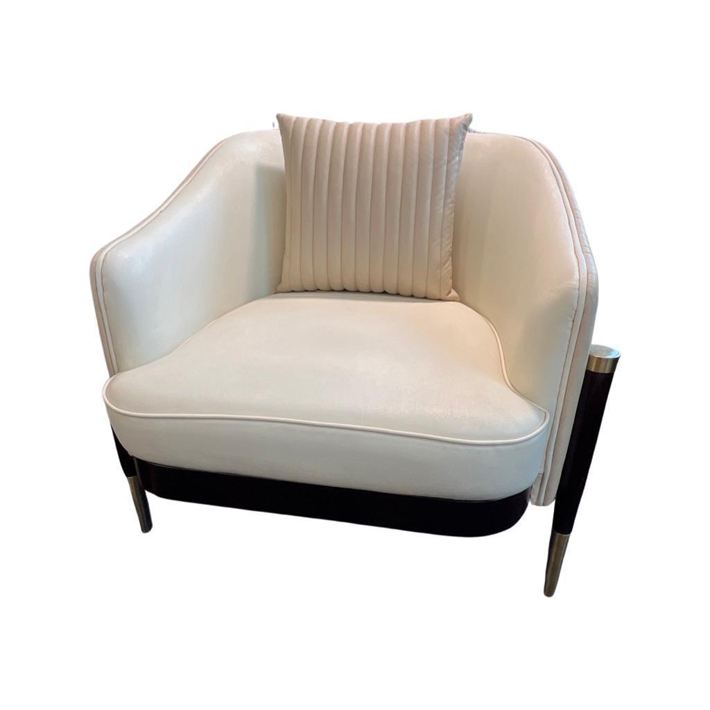 Oxford Arm Upholstered Chair Wth Wooden Legs - Furniture Castle