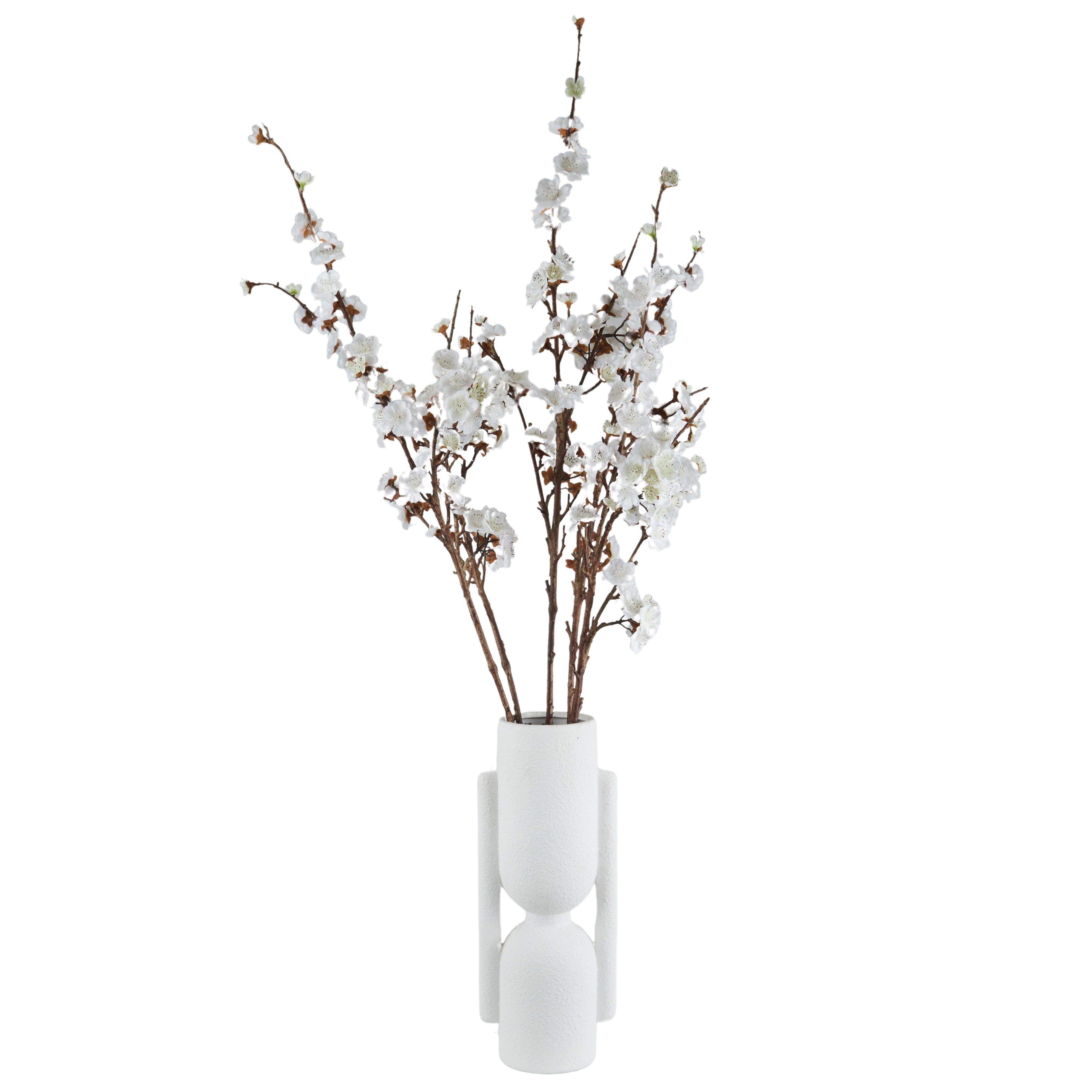 Peach Blossom Kipton Vase White 75x37x122cm - Furniture Castle