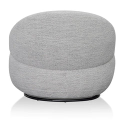 Polly Swivel Fabric Lounge Chair - Fog Grey - Furniture Castle