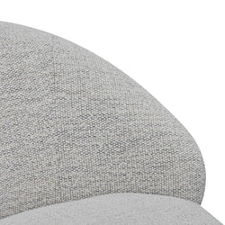 Polly Swivel Fabric Lounge Chair - Fog Grey - Furniture Castle