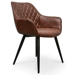 Polo Dining Chair - Cinnamon Brown Set of 2 - Furniture Castle