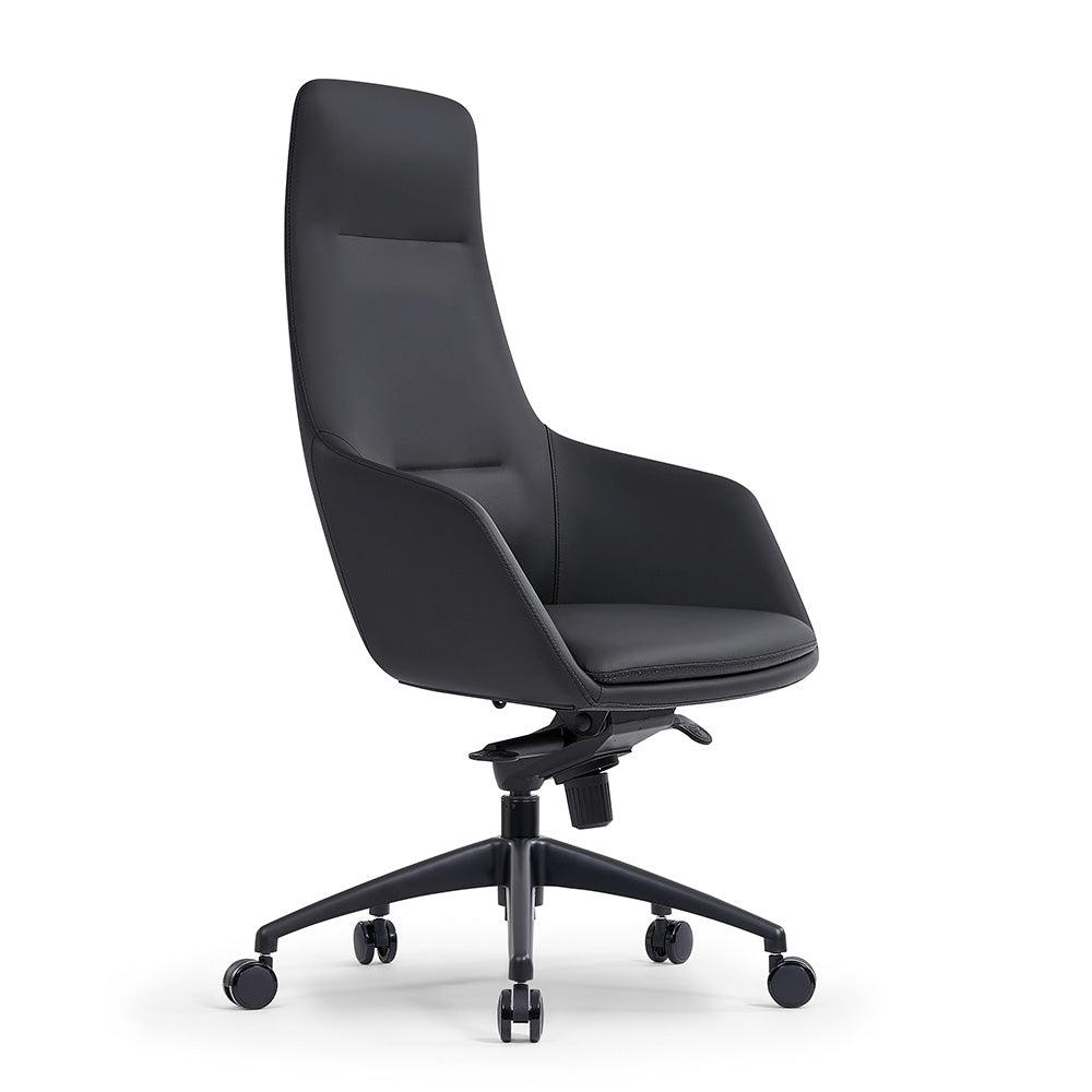 QUINN High Back Office Chair - Black - Furniture Castle