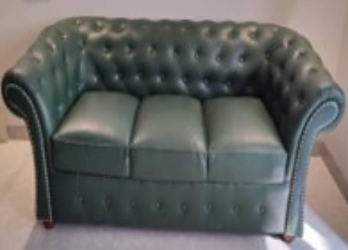 Raymond Bottle Green Chesterfield Sofa 3 Seater - Furniture Castle